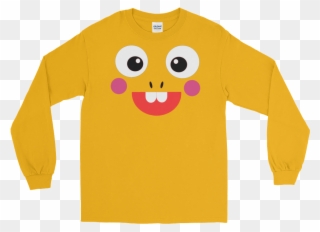 Long Sleeved Vipkid Dino Face Shirt Vip Kid, Kid Spaces, - Yellow Long Sleeve Blank Clipart
