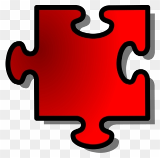 Free Red Jigsaw Piece 11 - Red Jigsaw Piece 10 Clipart