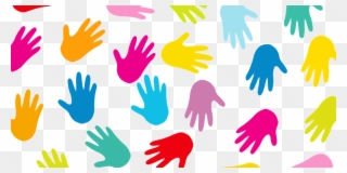 Colorful Handprints - “ - Colourful Hands Clipart