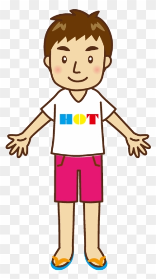 Short Sleeves And Short Trousers - Cartoon Clipart