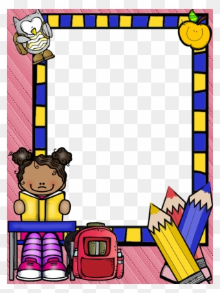 School Labels, Dj Inkers, Borders And Frames, Bookmarks, - School Clipart