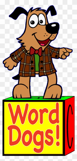 Wordy On Block - Word Dog Sight Words Clipart