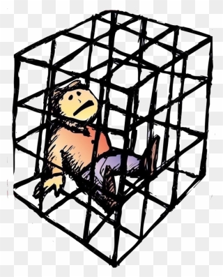 Man In Cage Clipart - Png Download