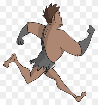 Running Cave Man Animation Clipart , Png Download - Animated People Running Png Gif Transparent Png