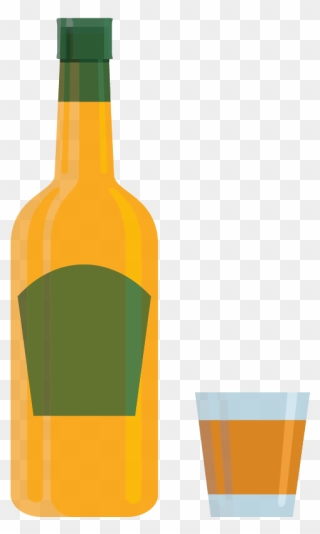 Whisky Vodka Wine Cocktail Liqueur - Cartoon Alcohol Bottle Png Clipart