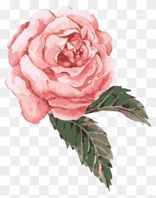 Clip Art Transparent Flower Painting Clip Art Hand - Pink Flower Watercolor Png