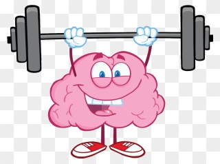 Brain Lifting Weights Clipart - Png Download