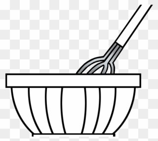 Mixing Bowl Clipart - Baking Clipart Black And White - Png Download
