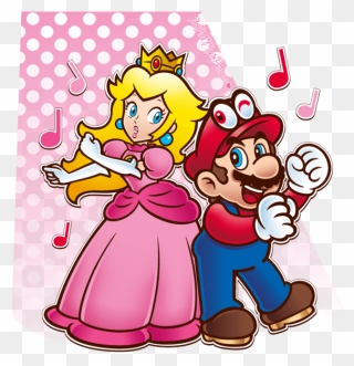 Mario And Princess Peach Dance Clipart