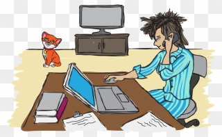 Workfromhome2 - Working From Home Clipart - Png Download