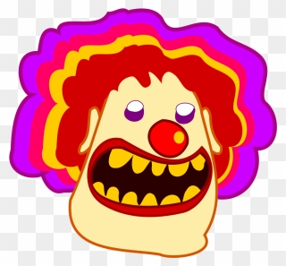 Clown Val Clipart, Vector Clip Art Online, Royalty - Creepy Red Cartoon Clowns - Png Download