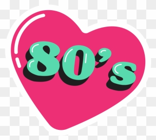 I Heart The 80s Clipart Clip Art Royalty Free 80s Baby - Graphic Design - Png Download