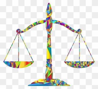 Triangle,area,body Jewelry - Scales Of Justice Rainbow Clipart