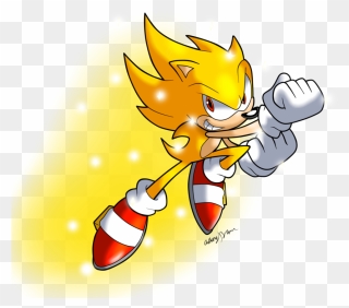 Supersonic The Hedgehog Clipart Google Search Birthday - Super Sonic Sonic The Hedgehog Drawing - Png Download