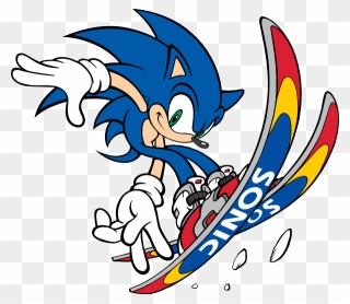 Sonic The Hedgehog Skiing Clipart