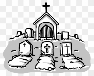 Grave Clipart Tomb - Cemetery Drawing - Png Download