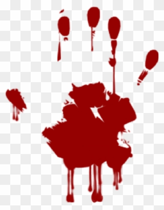 #hands #hand #blood #dead #red #splatter #icicles #sticker - Blood Hand Mark Png Clipart