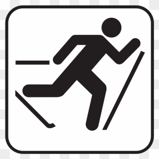 Cross Country Skiing Icon Clipart