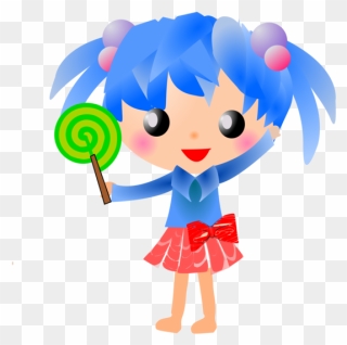 Language Clipart Animated - Candy Girl Cartoon Png Transparent Png