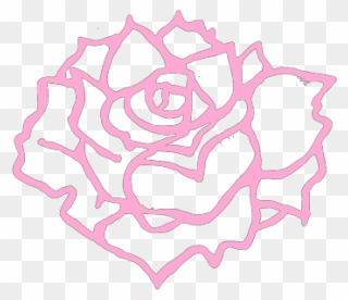 Pink Full Bloom Png Images - Rose Clip Art Black And White Transparent Png