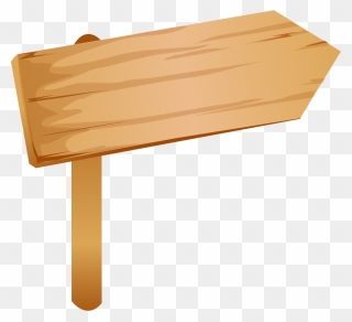 Transparent Wooden Plank Clipart - Wooden Arrow Sign Png