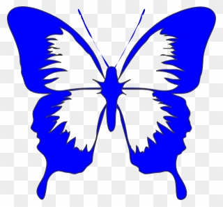 Butterflies Clipart Royal Blue - Butterfly Clip Art - Png Download