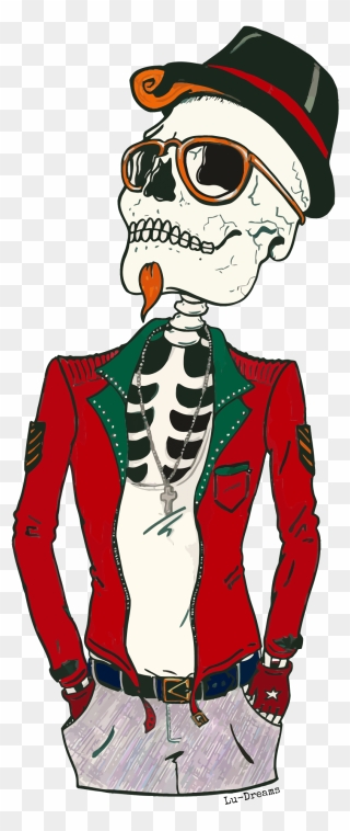 Esqueleto Hipster Clipart