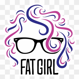 The Fat Girl Logo Is A Minimalist Illustration Featuring - Graphic Design Clipart