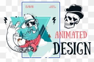 Animated Posts Examples - Hipster Character Graffiti Clipart