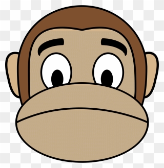 Monkey Emoji Clipart - Monkey Face Cartoon - Png Download