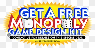 Contact Us For A Free Monopoly Game Design Kit - Dice Game Clipart