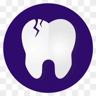 Cracked Tooth And Dental Health Graphic - Health And Safety Icon Occupational Clipart
