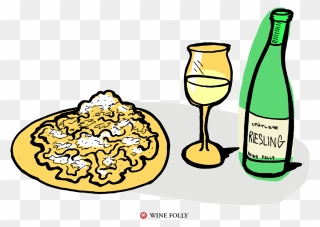 Funnel Cake Wine Pairing With Spatlese Riesling Wine Clipart