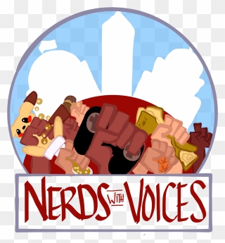 Logo For The Nerds With Voices Podcast Network - Poster Clipart