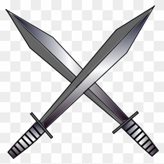 Grey Cross Swards Svg Clip Arts - Crossed Swords Transparent Background - Png Download