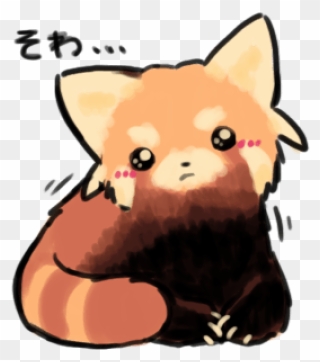 #raccoon #redpanda #red #panda #orange #brown #japan - Cartoon Clipart