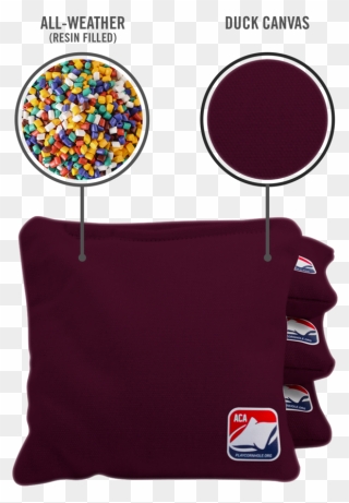 Burgundy All Weather Cornhole Bags Clipart