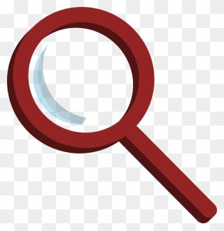 Magnifying Glass Vector Red Clipart