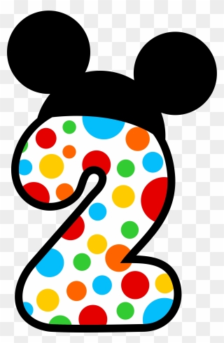 Number 6 Clipart Mickey Mouse, Number 6 Mickey Mouse - Numero 2 Mickey Mouse - Png Download