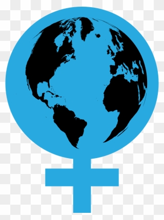 Women In World History - Black And White World Globe Clipart