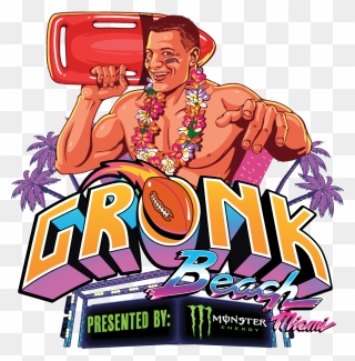 Gronk Beach Super Bowl Party Clipart