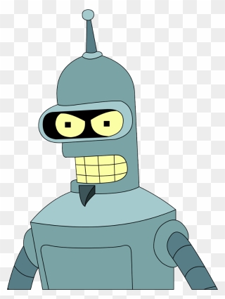 Futurama Bender Png - Bender With A Beard Clipart