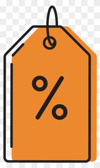 Orange Price Tag Icon - Sign Clipart