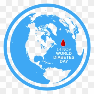 Diabetes Awareness Month - Map Northern Hemisphere Earth Clipart