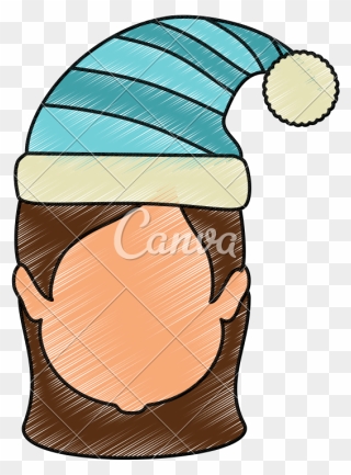 Woman Sleeping With Hat - Illustration Clipart