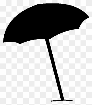 Black & White - Umbrella Clipart