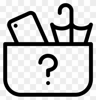 A Bin With A Question Mark On It - Lost And Found Icon Clipart