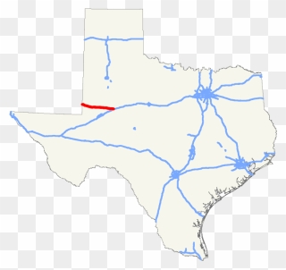Texas State Highway Map From Gonzales Texas To- - Texas With Black Background Clipart