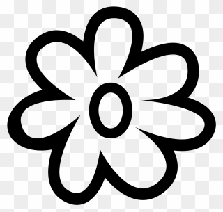 Outline Of A Small Flower Clipart