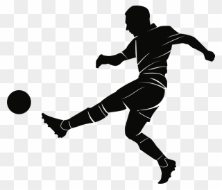 Futsal,ball,silhouette - Silhouette Football Player Png Clipart